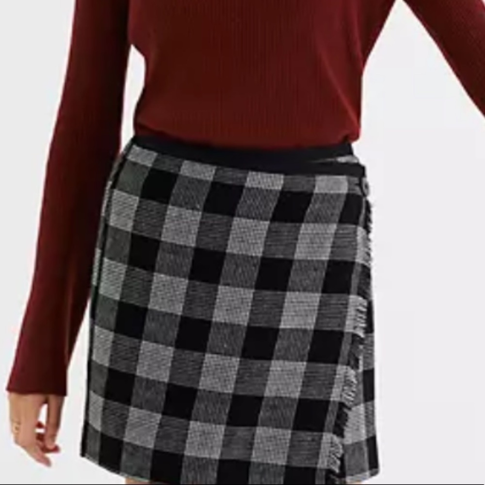 Madewell, wool plaid skirt. Size 0.